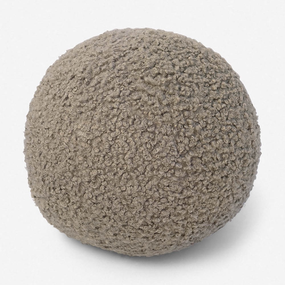 Lulu & Georgia Boucle Ball Pillow in Khaki
